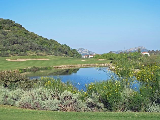 The view from the opening tee of the Bay Course