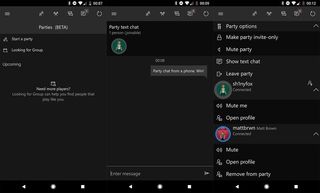 Xbox party chat on Android
