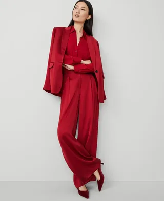 The Dramatic Wide-Leg Satin Pant