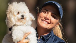 Lexi Thompson with her dog