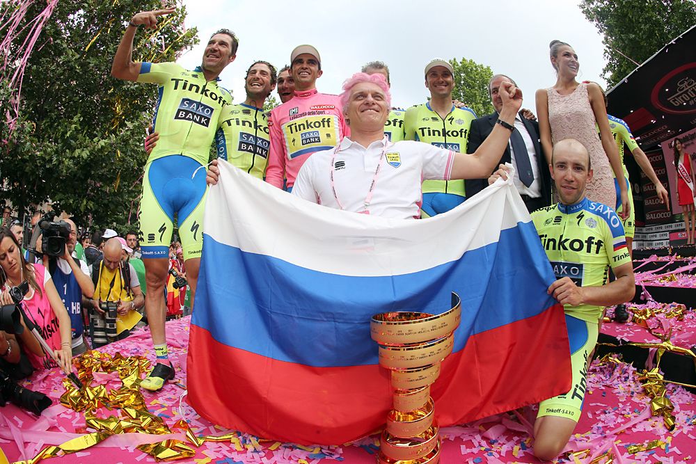 Oleg Tinkov took a lot of pleasure in Alberto Contador's 2015 Giro d'Italia win