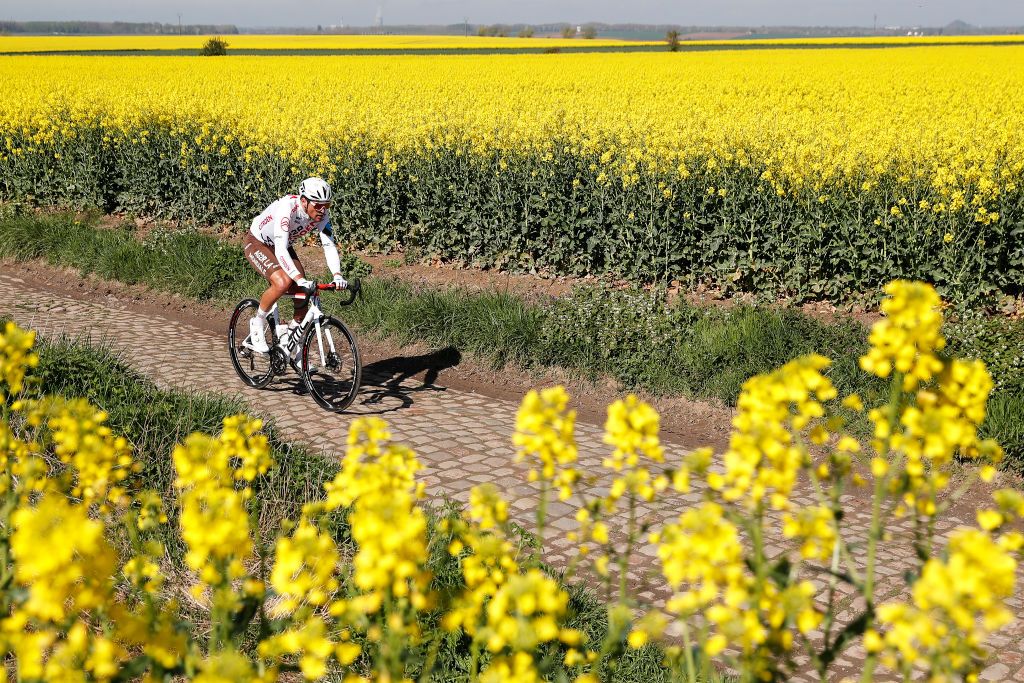 ROUBAIX FRANCE APRIL 14 Greg Van Avermaet of Belgium and AG2R Citren Team trains during the 119th ParisRoubaix 2022 Training ParisRoubaix WorldTour on April 14 2022 in Roubaix France Photo by Bas CzerwinskiGetty Images