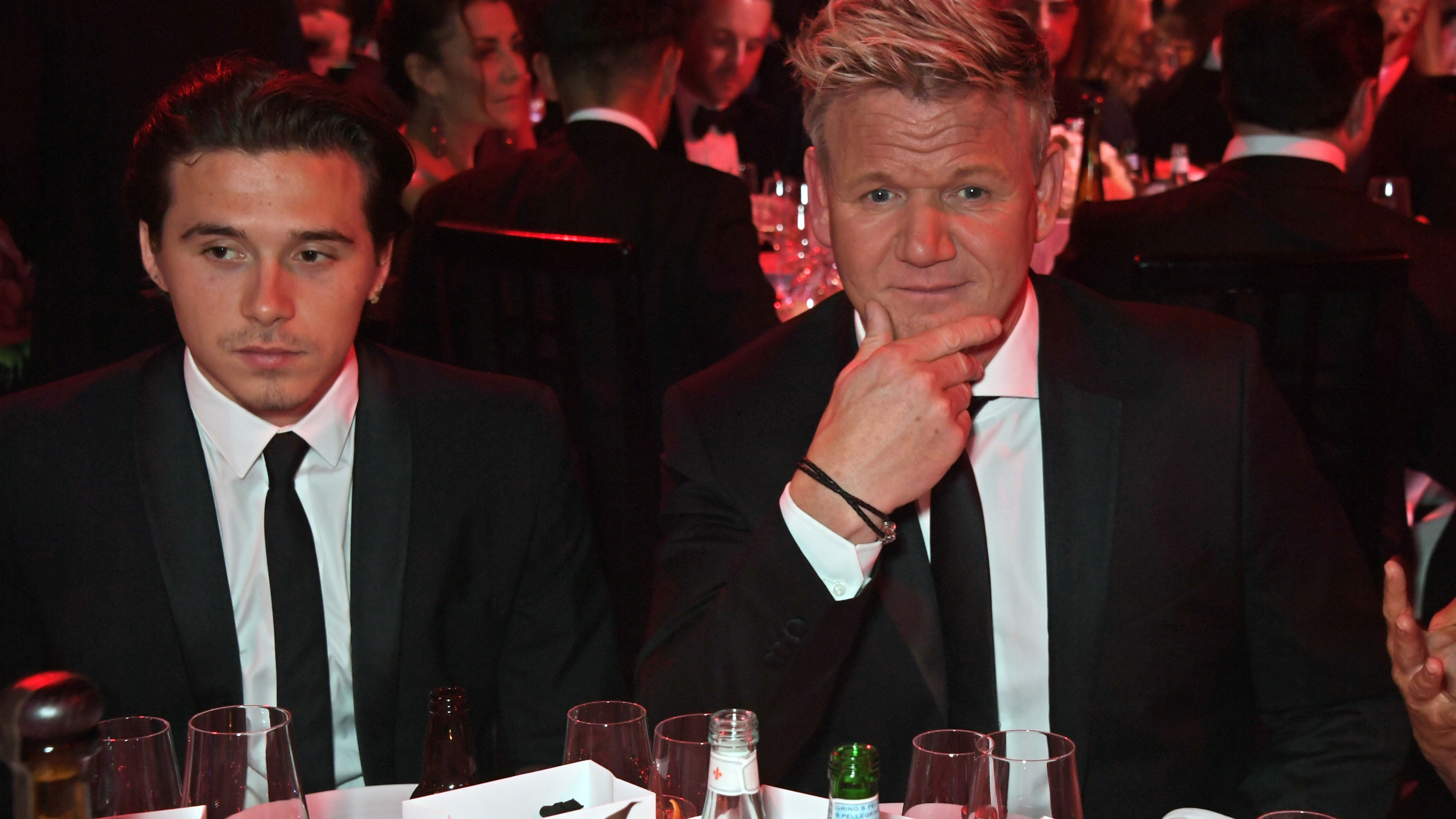 Brooklyn Beckham and Gordon Ramsay attend the the GQ Men Of The Year Awards 2019 in association with HUGO BOSS at the Tate Modern on September 3, 2019 in London, England.