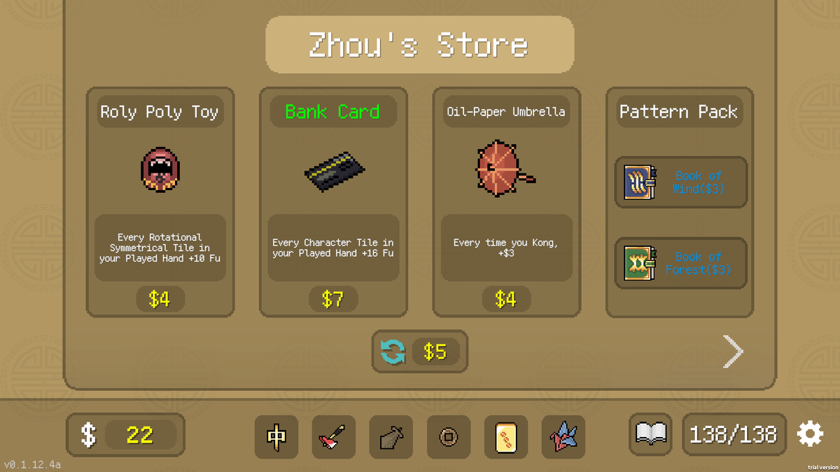 Aotenjo, a mahjong roguelike