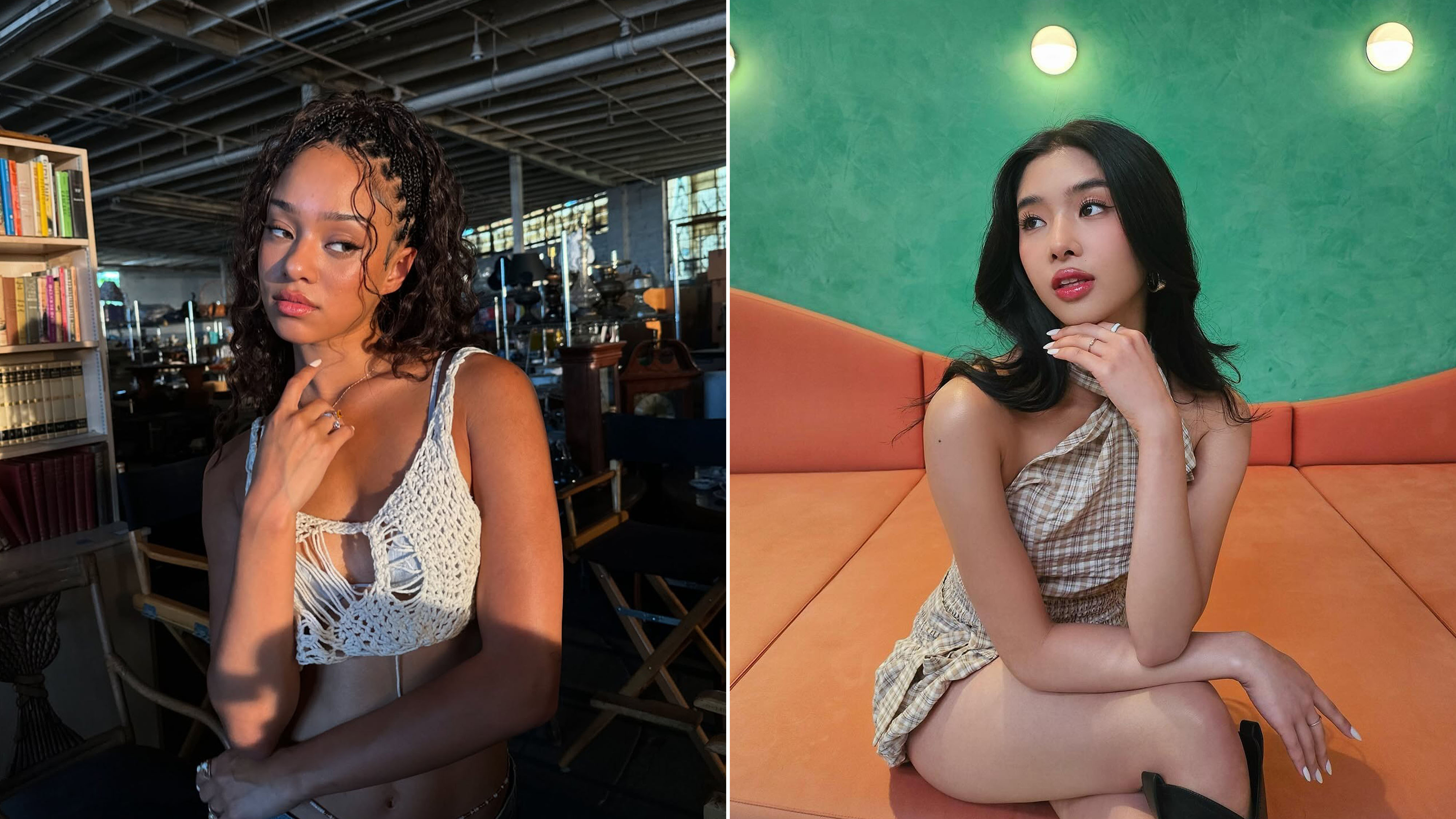 Manon Bannerman and Sophia Laforteza of Katseye.