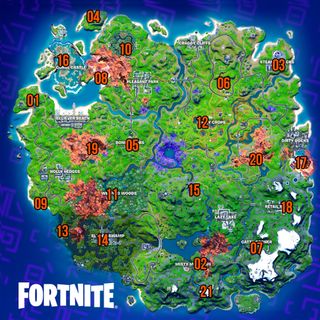 Fortnite Color Bottles locations map