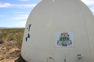Blue Origin’s Space Vehicle crew capsule following a successful test of its escape system in 2012.
