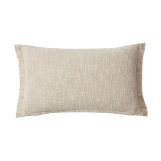 Slub cushion in beige