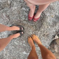 An image of the trending summer sandal colours. 