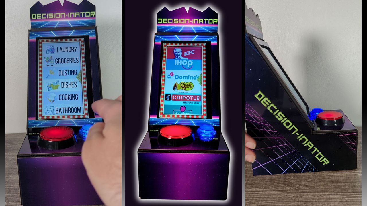 The Decisioninator ‘saved my marriage’ says software engineer — Raspberry Pi-powered device automates restaurant, chore, date night, and movie night choices