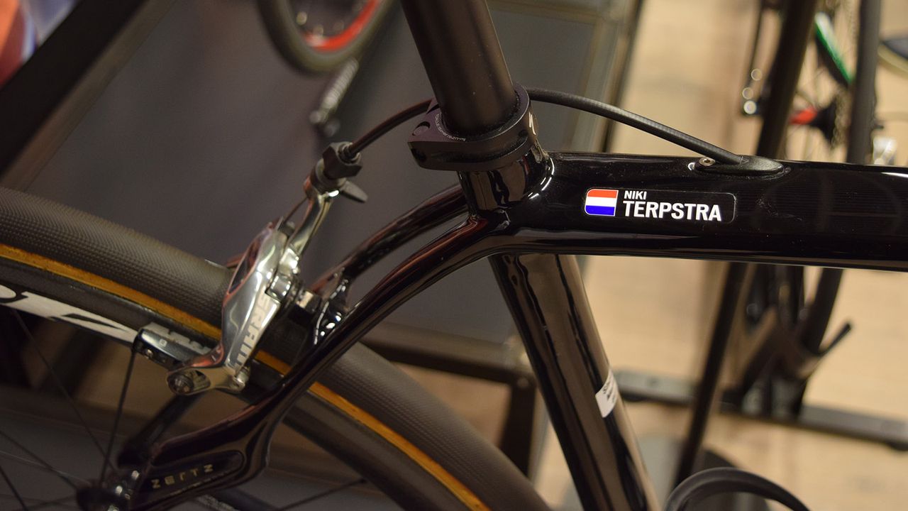 A look at the seat junction on Niki Terpstra's Specialized Roubaix