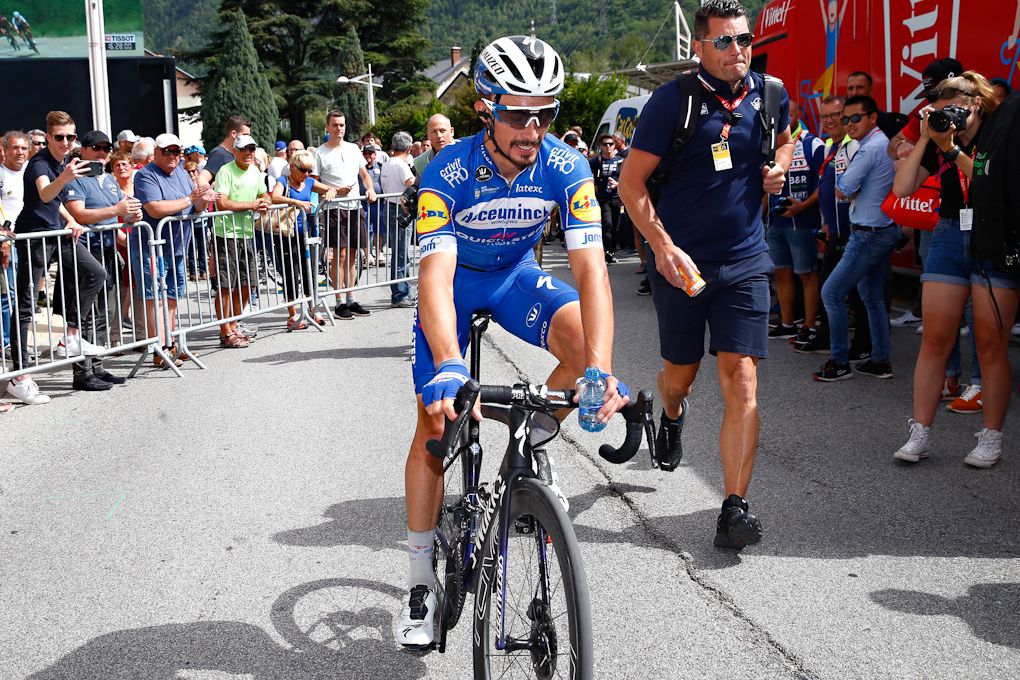 Julian Alaphilippe after the stage 6 finish at Dauphine