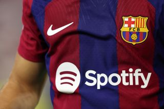 Barcelona shirt with Spotify on the front