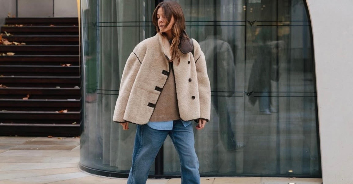 The Viral H&M Faux Shearling Jacket is Back, and Selling Fast