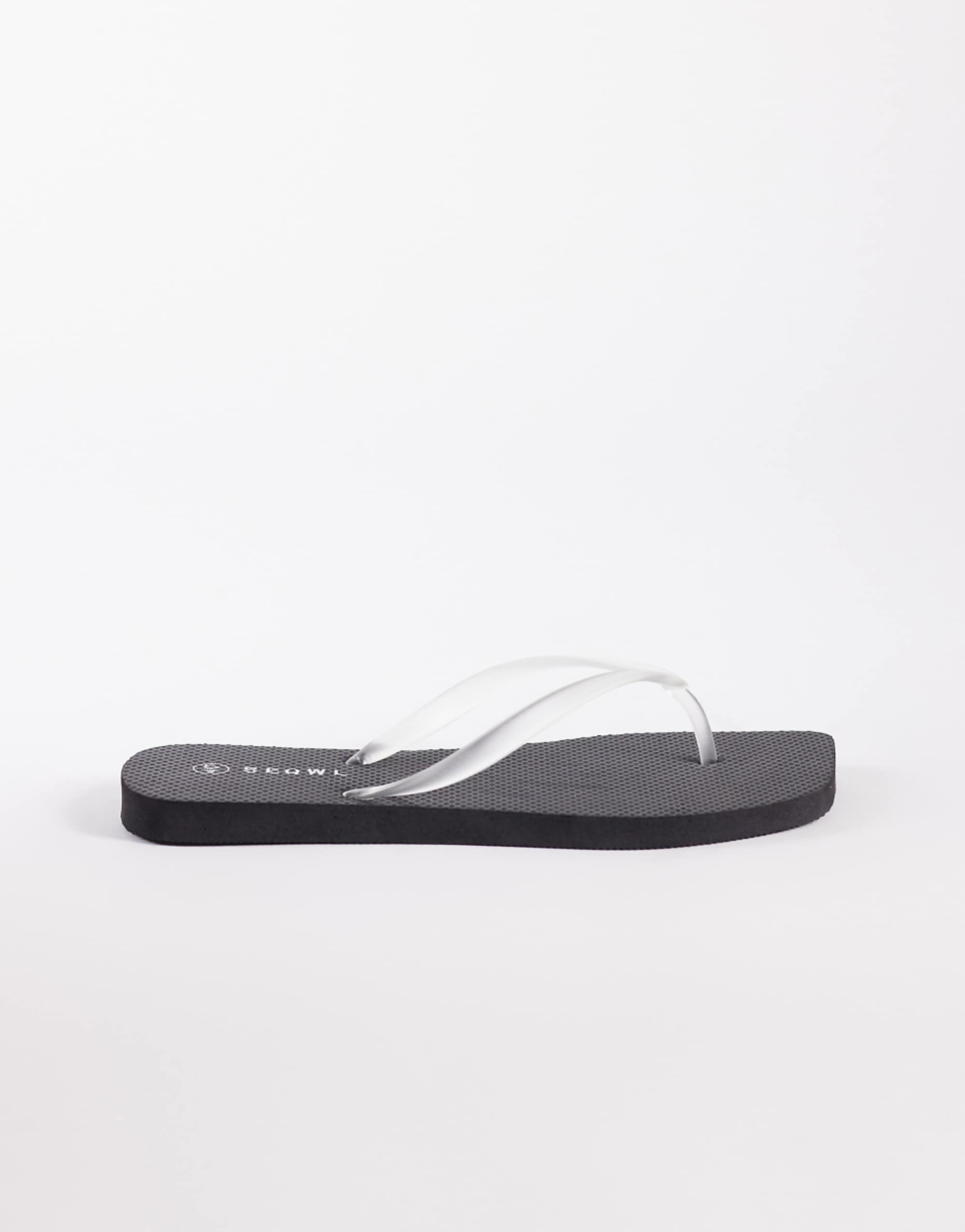 Seqwl Jelly Strap Flip Flip in Black/clear