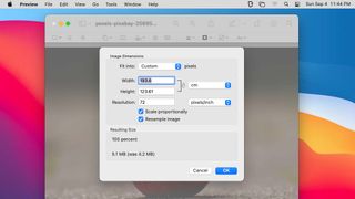 How to resize and convert images on macOS using Preview 