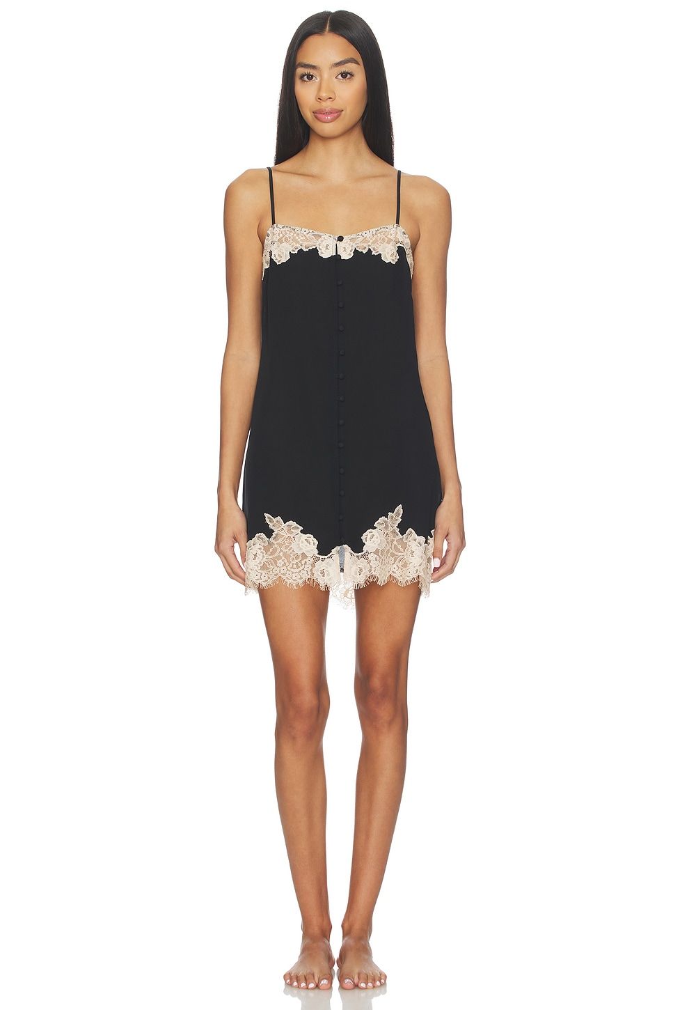 Juliet Lace Button Slip
