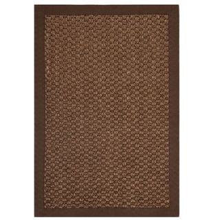 Japandi style brown sisal rug