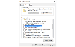 Unhide File Extensions and Hidden Files