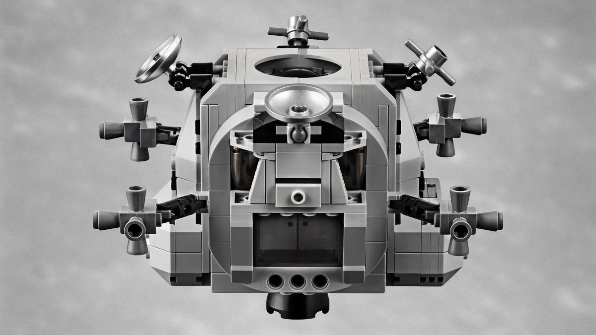 The front of Lego's Apollo 11 Lunar Module ascent stage.