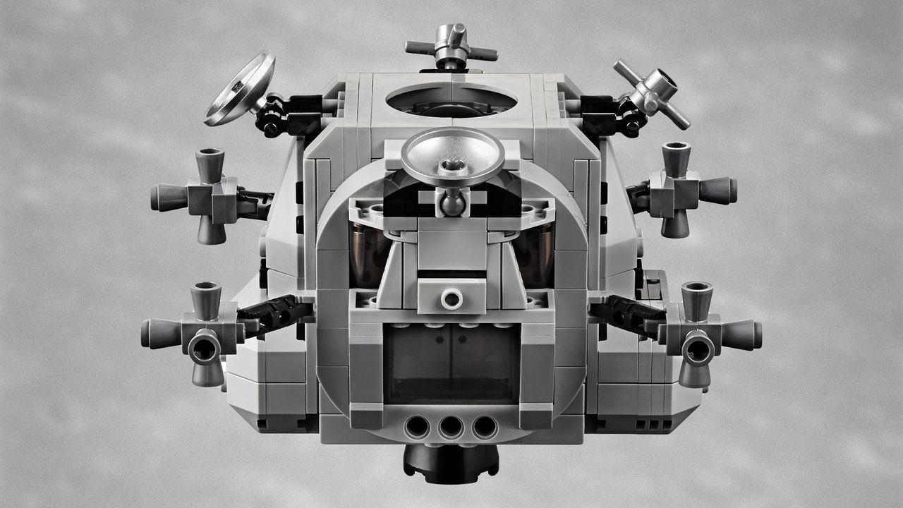 The front of Lego's Apollo 11 Lunar Module ascent stage.