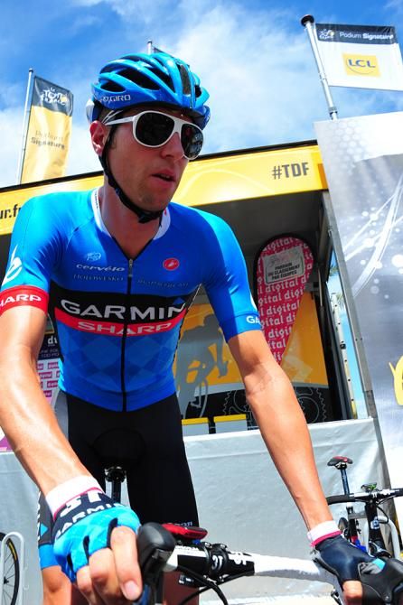 Ryder Hesjedal (Garmin Sharp) at the start of stage 5