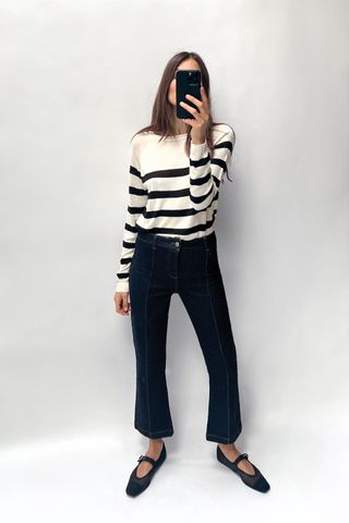 Z1975 Mini Flare High-Waist Jeans With Central Seam