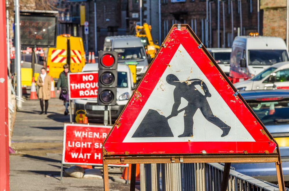 Roadwork signs