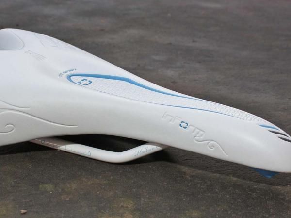 Bontrager uses a deep depression up front for the InForm RL saddle instead of a full-blown cutout.