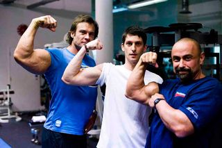 From left, NIck Mitchell, Joe Warner and Charles Poliquin.