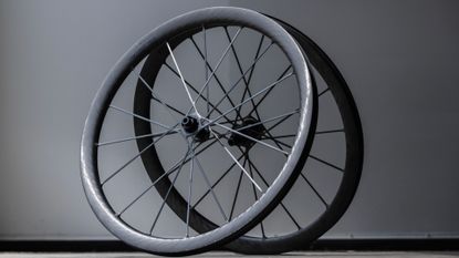 Syncros capital SL wheelset laying up against wall