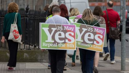 yes repeal the eighth signs ireland referendum