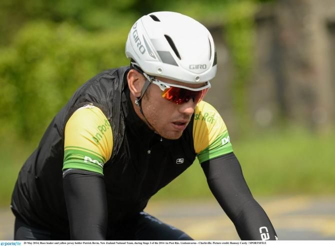 Race leader and yellow jersey holder Patrick Bevin (New Zealand National Team)
