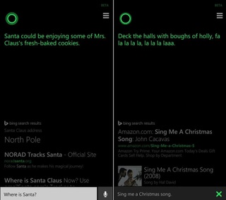 Cortana Christmas responses