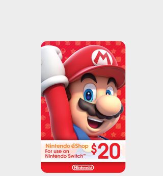 Nintendo Switch gift card on a plain background