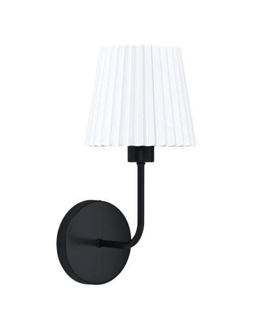 Wall Sconce with Rechargeable LED Bulb and Remote Black