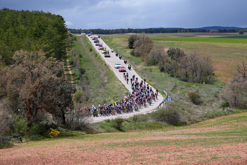 ZARAGOZA SPAIN MAY 01 Team car of prior to the 63rd EschbornFrankfurt 2024 a 2015km one day race from Eschborn to Frankfurt am Main UCIWT on May 01 2024 in Frankfurt am Main Germany Photo by Alex BroadwayGetty Images