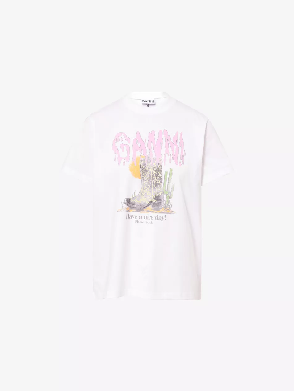 Relaxed-Fit Logo-Print Cotton T-Shirt - Xs