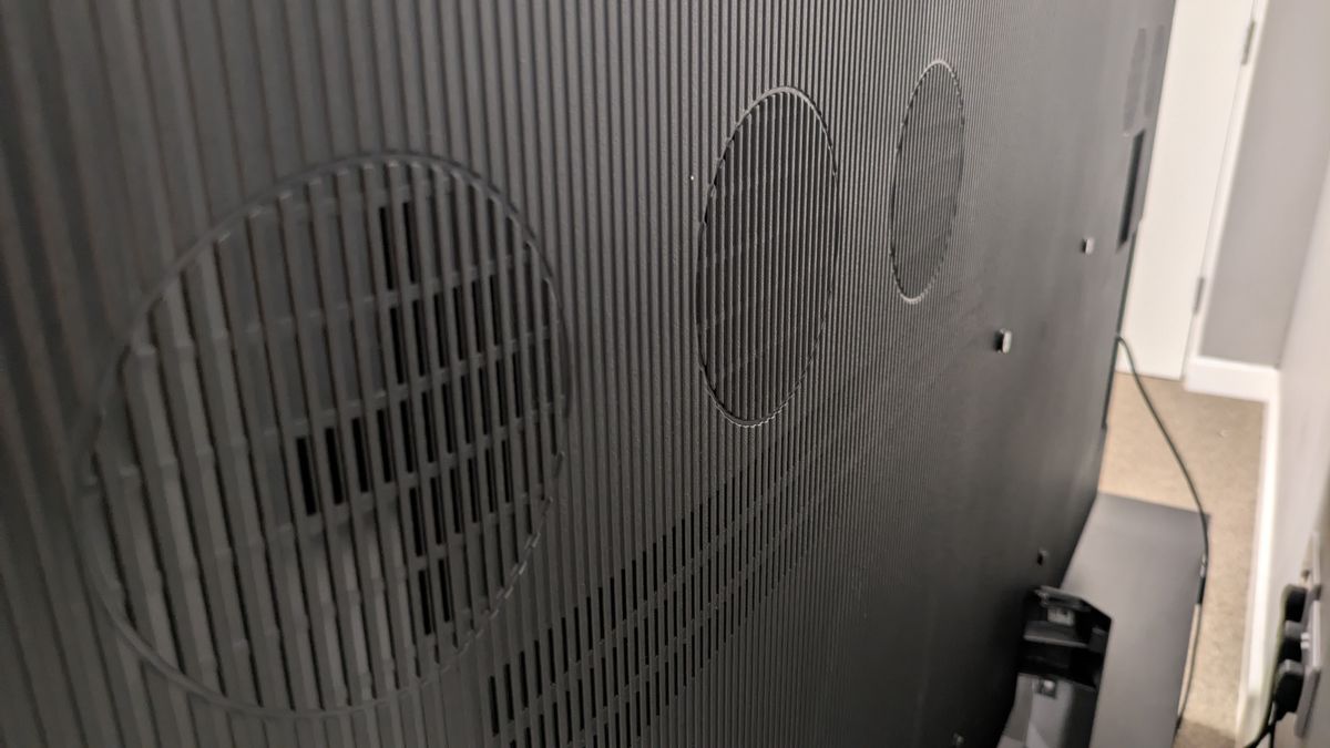 Sony Bravia 7 II's speakers on the rear of the TV