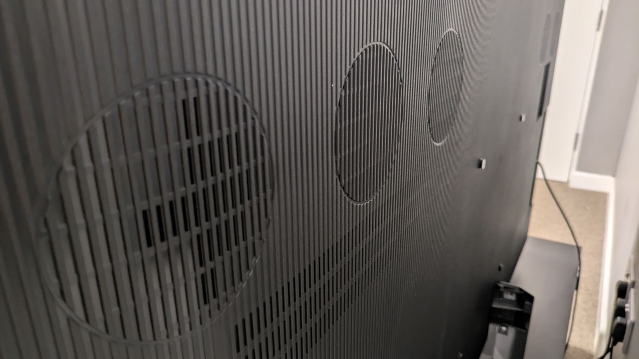 Sony Bravia 7 II's speakers on the rear of the TV