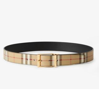 burberry check leather belt