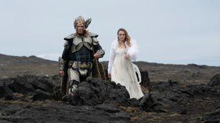 Will Ferrell as Lars and Rachel McAdams as Sigrit in Eurovision Song Contest: The Story of Fire Saga