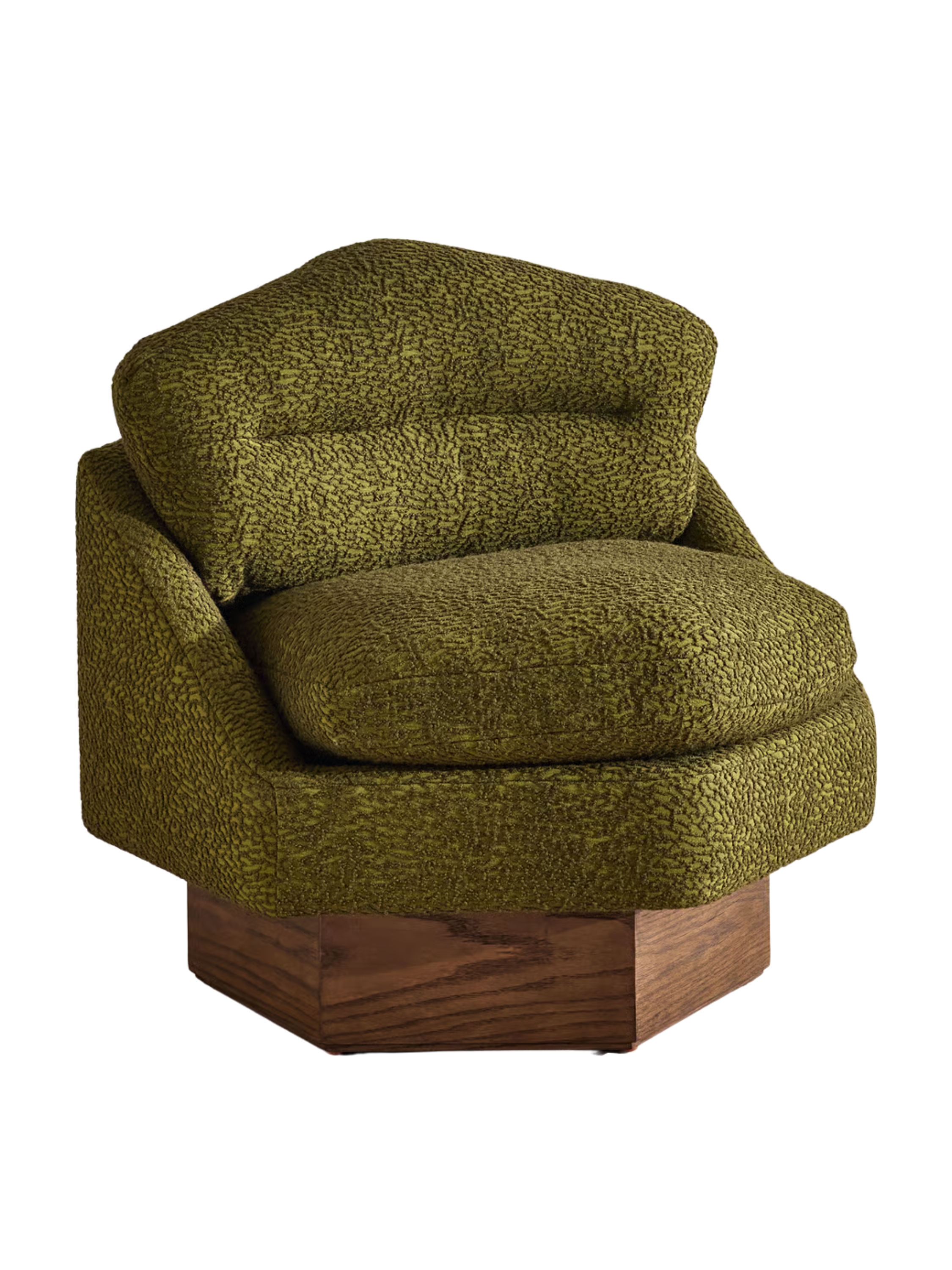 Soho Home, Mila Armchair, Boucle Jacquard, Olive
