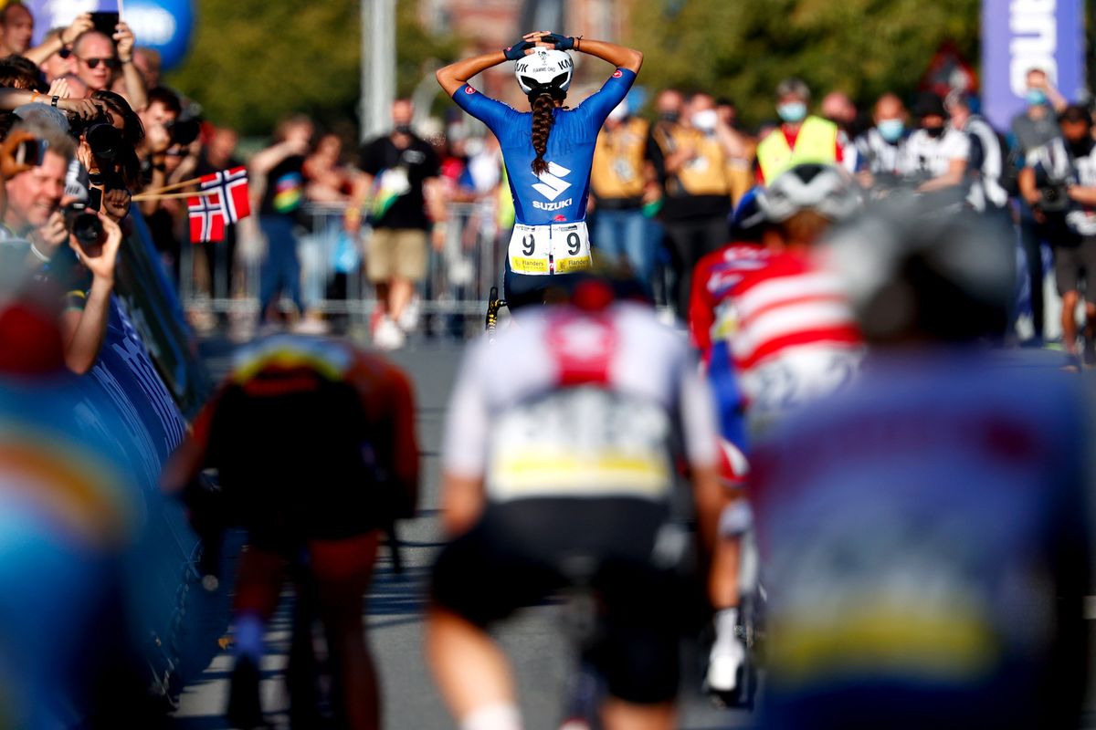 Elisa Balsamo (Italy) wins the elite women's title at the 2021 World Championships
