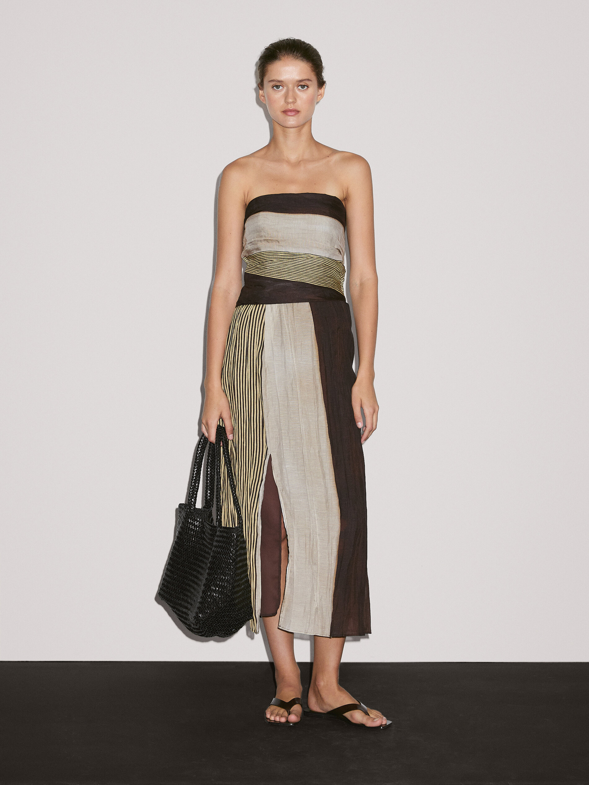 Strapless Dress With Gathered Detail