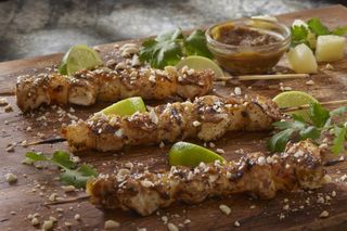 chicken kebabs with lemongrass and lime