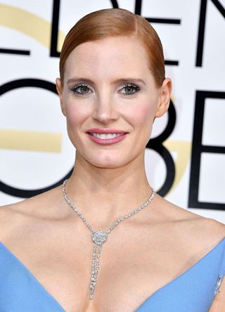 Jessica Chastain attending the Golden Globes in Beverly Hills, California