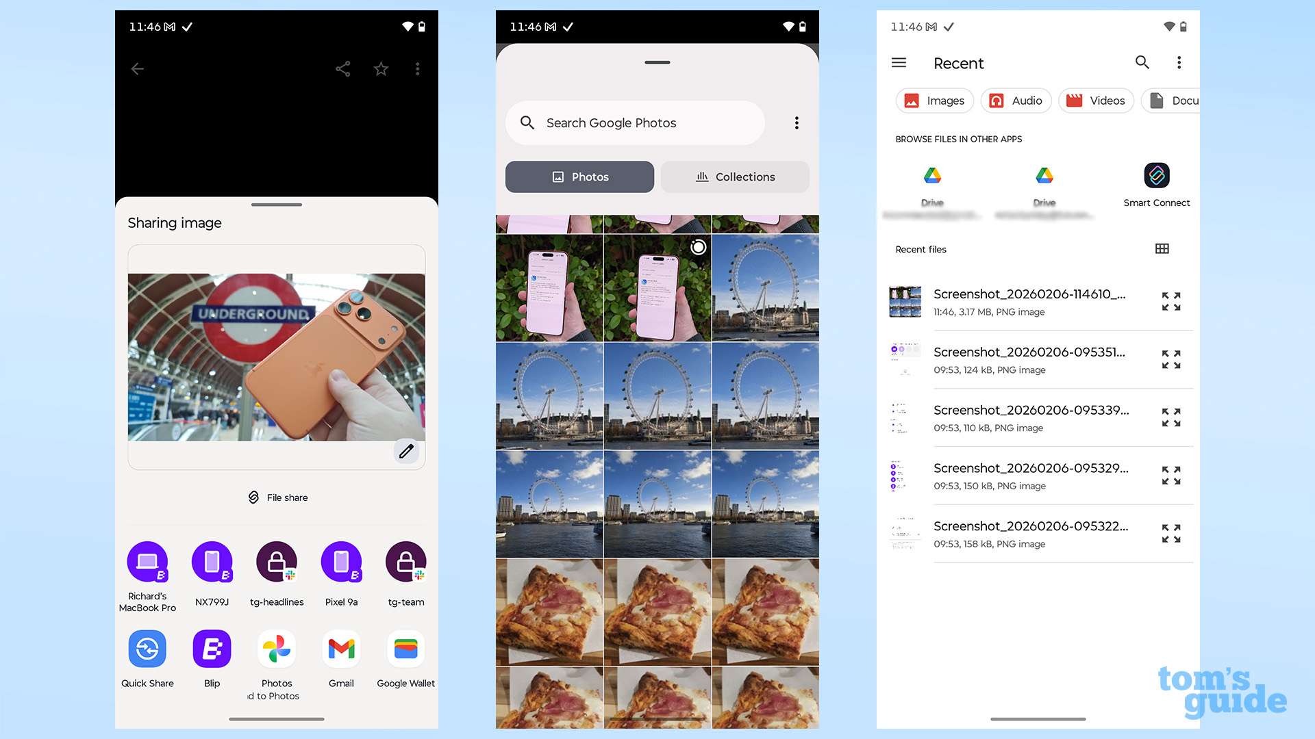 Blip sharing options
