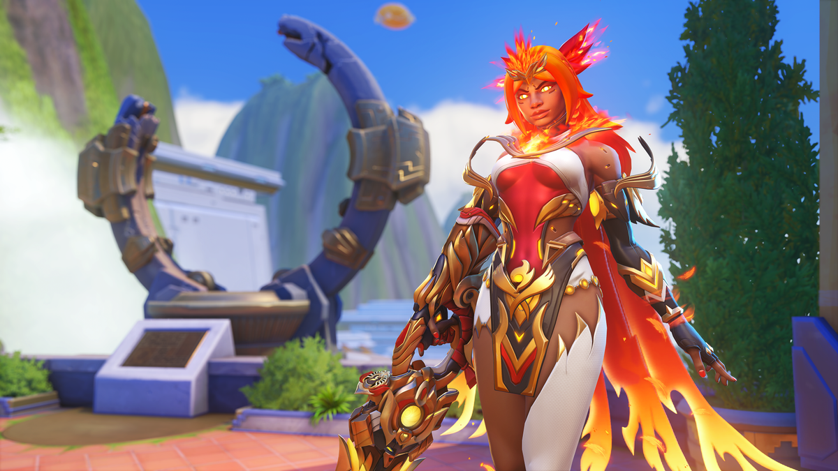 A promotional screenshot of Overwatch season 3 skins.