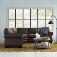 Westville Leather 142" Symmetrical Sectional | $7334.18 now $2,060 at Birch Lane